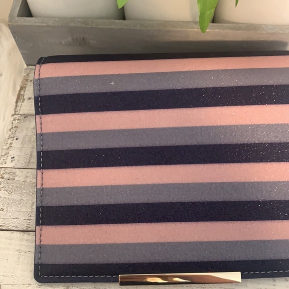 Kate spade glitter stripe make it mine purse flap - Picture 5 of 15
